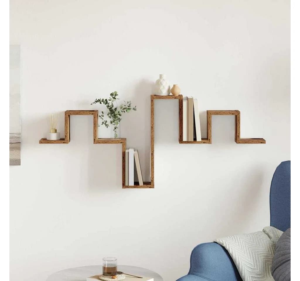vidaXL Wandregal Altholz 104,5x43x10 cm Holzwerkstoff