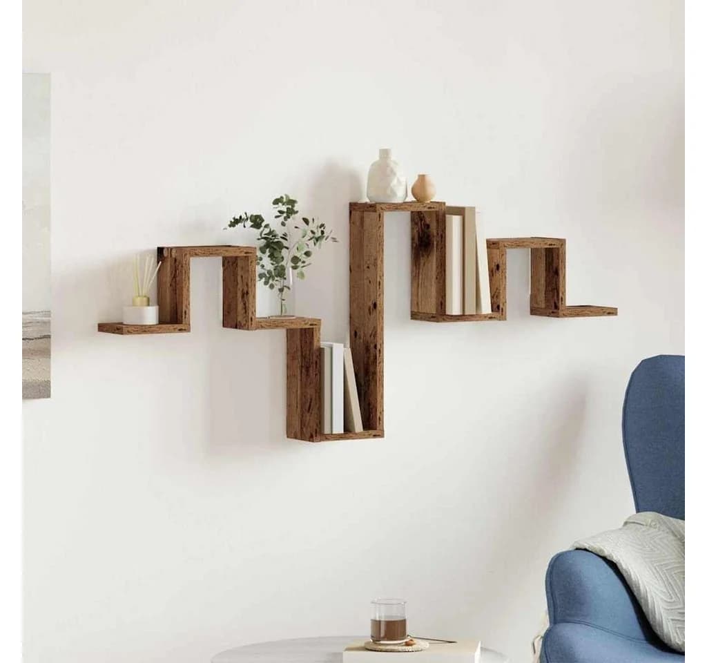 vidaXL Wandregal Altholz 104,5x43x10 cm Holzwerkstoff - Bild 4