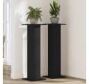 VIDAXL Blumenständer Schwarze Eiche Holzwerkstoff Rechteckig Bild 1