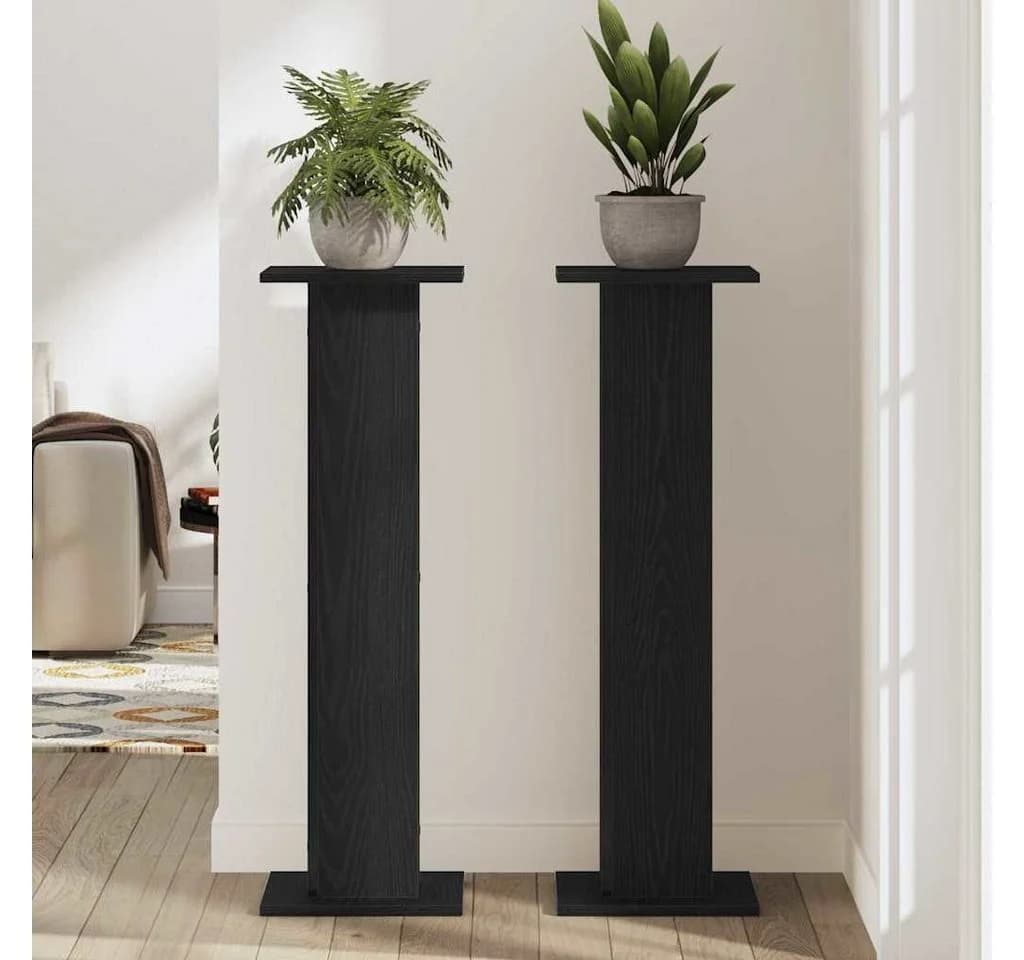VIDAXL Blumenständer Schwarze Eiche Holzwerkstoff Rechteckig - Bild 4