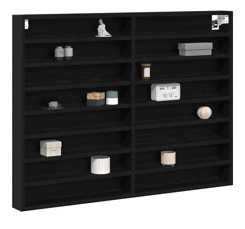 vidaXL Vitrine Schwarz Eichen-Optik Holzwerkstoff - Bild 3