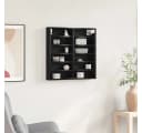 vidaXL Vitrine Schwarz Eichen-Optik 60 x 8,5 x 58 cm Holzwerkstoff Bild 1