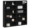 vidaXL Vitrine Schwarz Eichen-Optik 60 x 8,5 x 58 cm Holzwerkstoff Bild 3