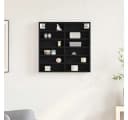 vidaXL Vitrine Schwarz Eichen-Optik 60 x 8,5 x 58 cm Holzwerkstoff Bild 4