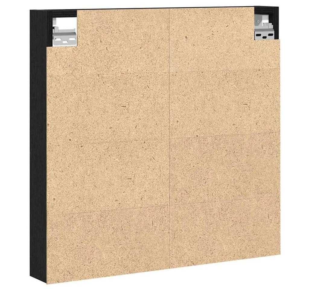 vidaXL Vitrine Schwarz Eichen-Optik 60 x 8,5 x 58 cm Holzwerkstoff - Bild 5