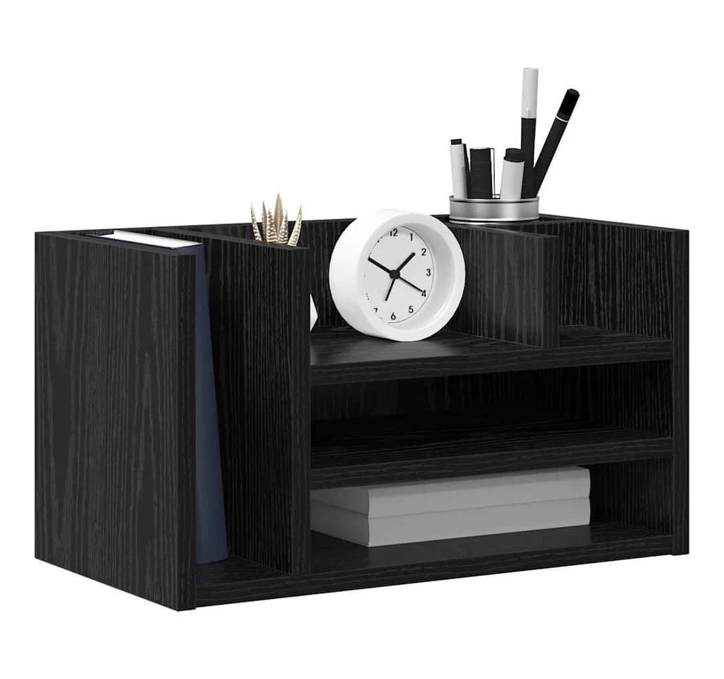 vidaXL Schreibtisch Organizer Schwarz Eichen-Optik Holzwerkstoff - Bild 3