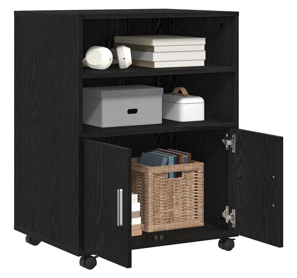 vidaXL Aktenschrank mit Regal Schwarz Eichen-Optik - Bild 3