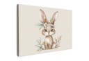 OneMillionCanvasses® Leinwandbild Hase - Tier - Bohème - Pastellfarben, Fotodruck (1 St), Kinderzimmer Deko, Mädchen und Jungen Bilder 30x20 cm Bild 2