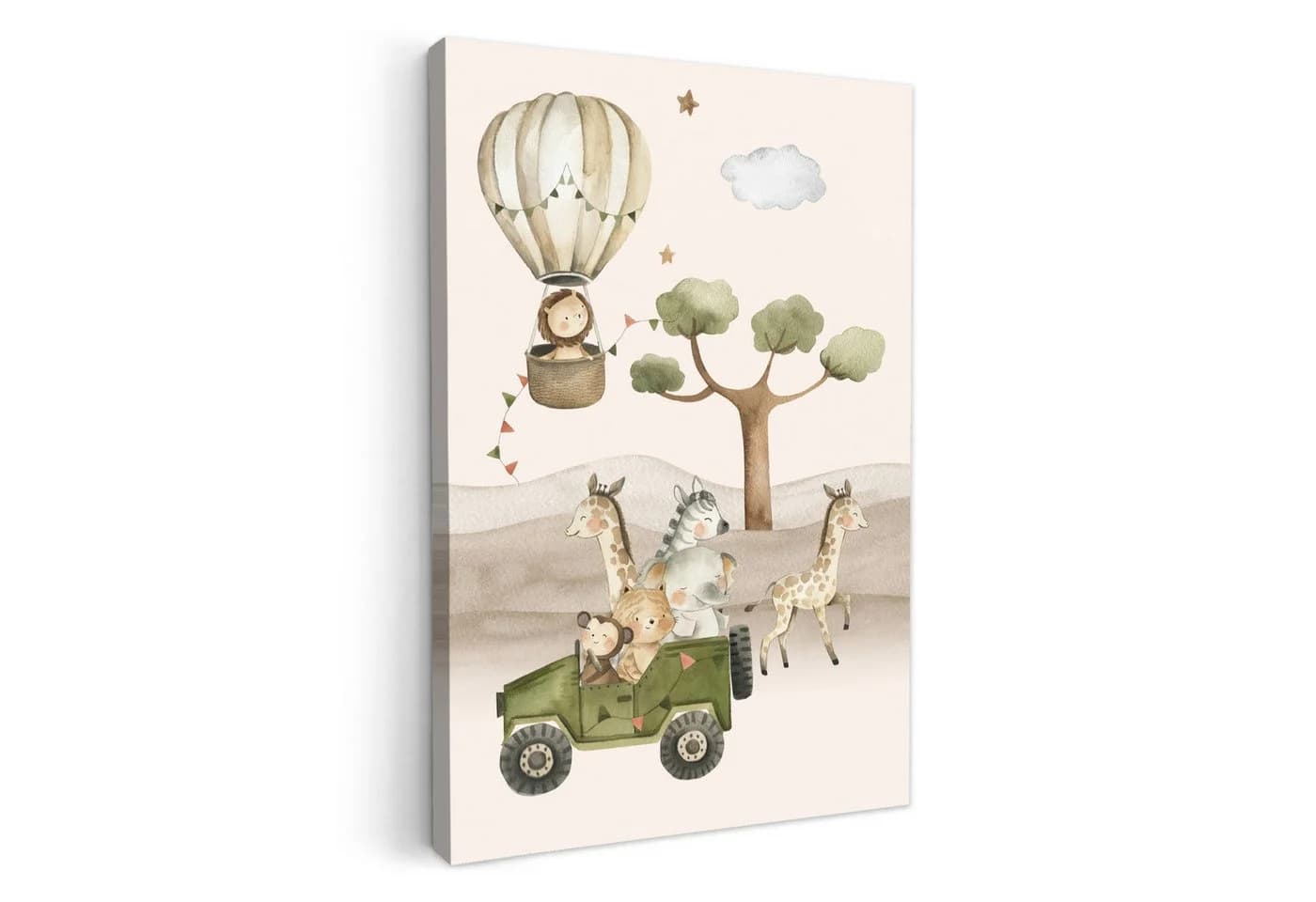 OneMillionCanvasses® Leinwandbild Wilde Tiere Safari Aquarell - Bild 2
