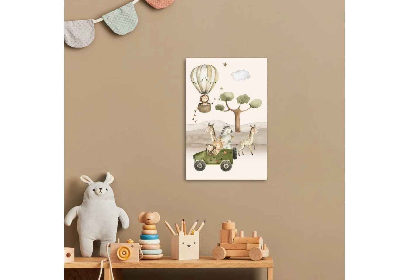 OneMillionCanvasses® Leinwandbild Wilde Tiere Safari Aquarell - Bild 3