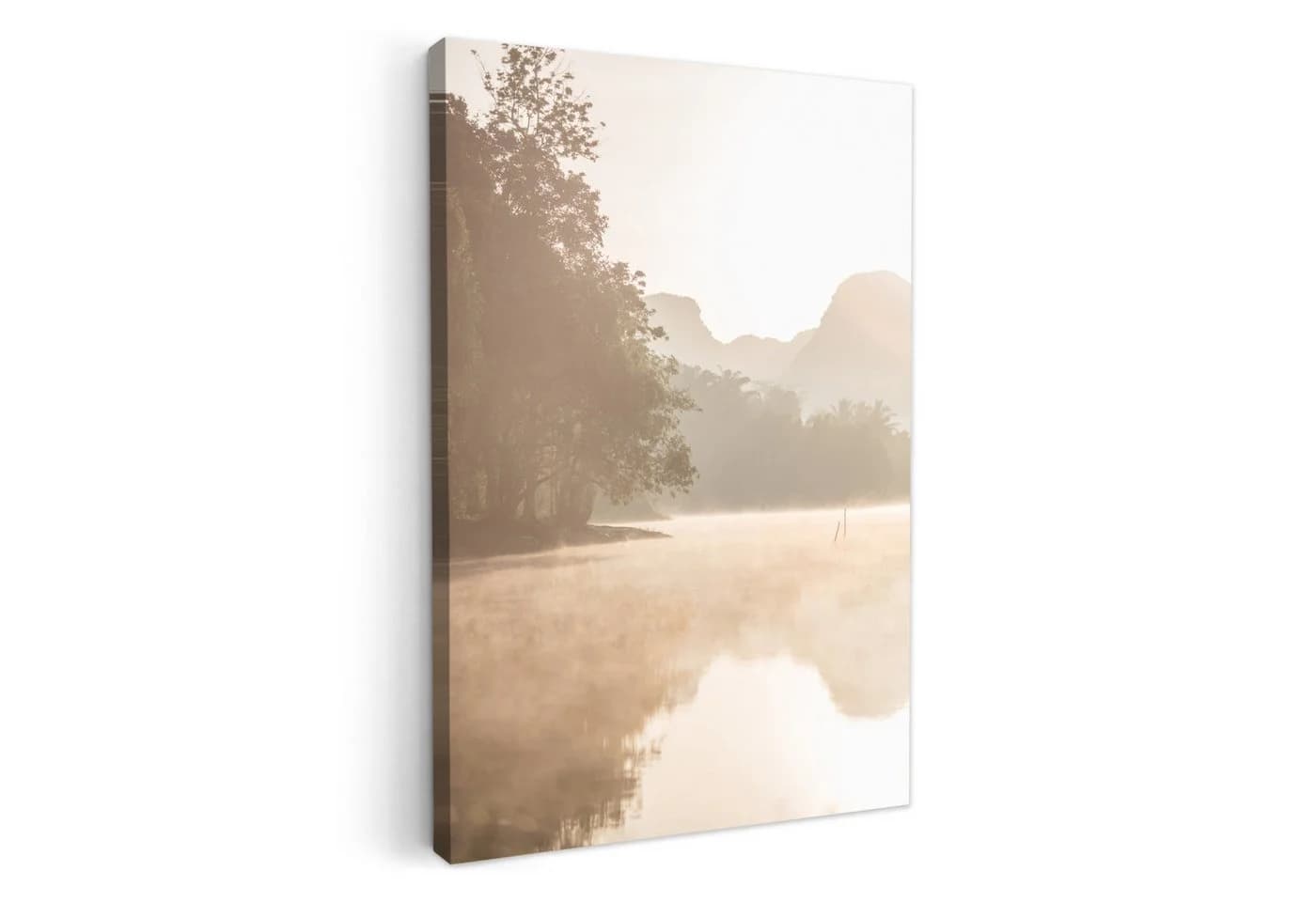 OneMillionCanvasses® Leinwandbild Landschaft Beige mit Holzrahmen - Bild 2