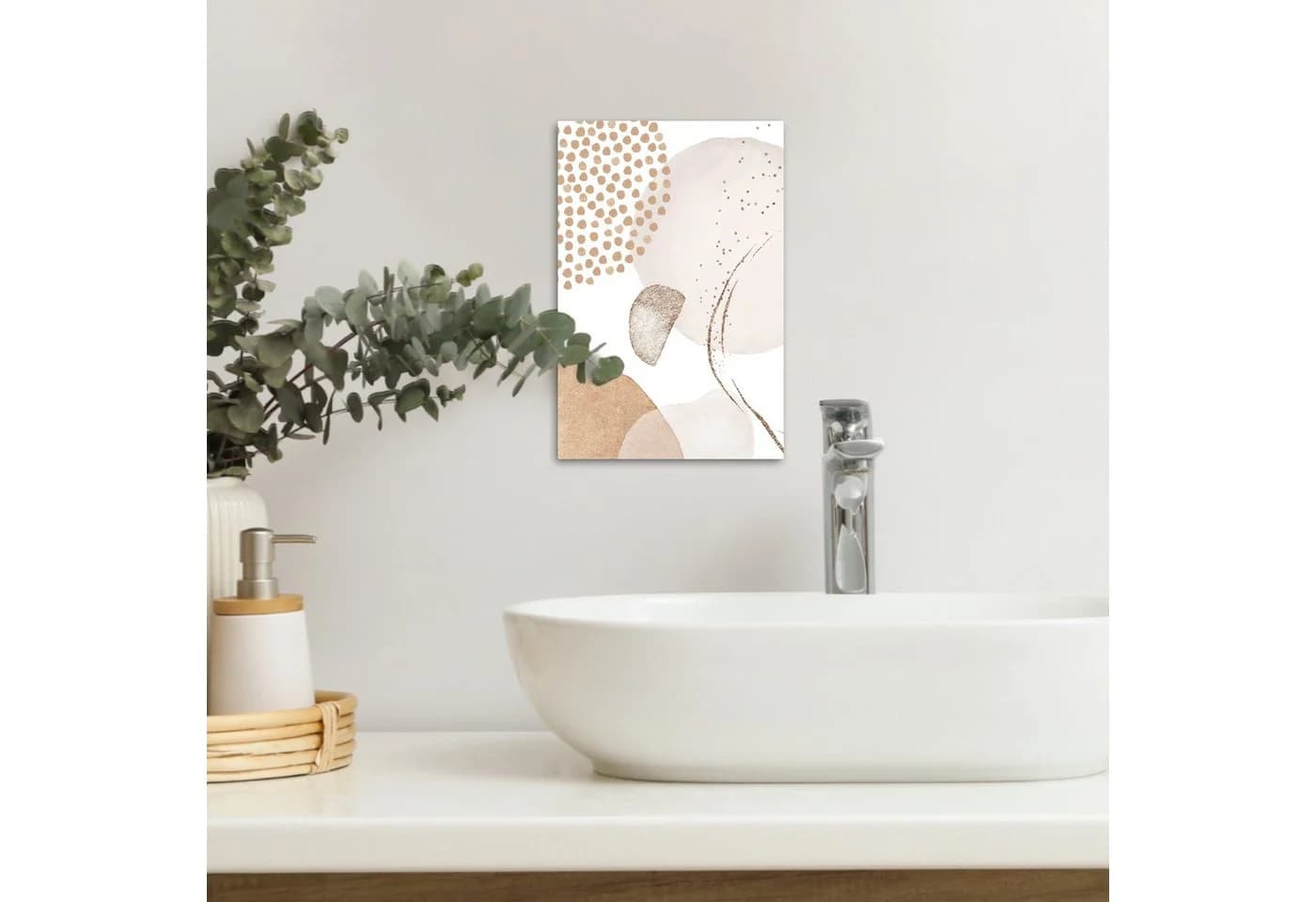 OneMillionCanvasses® Leinwandbild Abstrakt Beige Modern - Bild 4