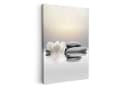 OneMillionCanvasses® Leinwandbild Zen Steine Lotus Weiß 20x30 cm Bild 2