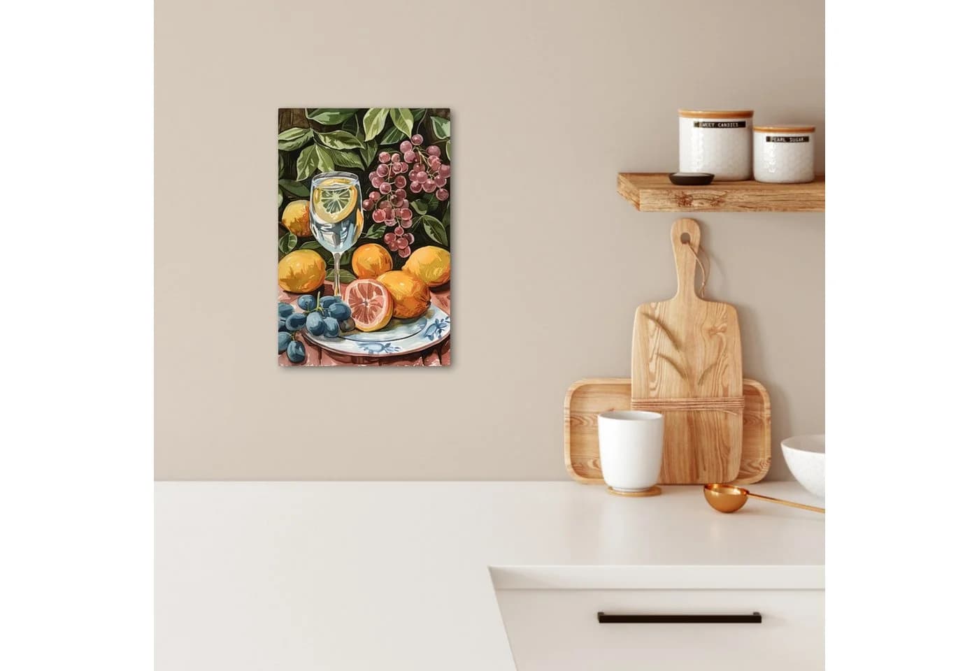 OneMillionCanvasses® Leinwandbild Stilleben Zitrone Vintage 20x30 cm