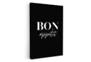 OneMillionCanvasses® Leinwandbild Bon appétit Spruch Schwarz Fotodruck 20x30 cm Bild 2