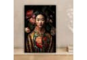 OneMillionCanvasses® Leinwandbild Frau Asiatisch Kimono Blumen Porträt Bild 1