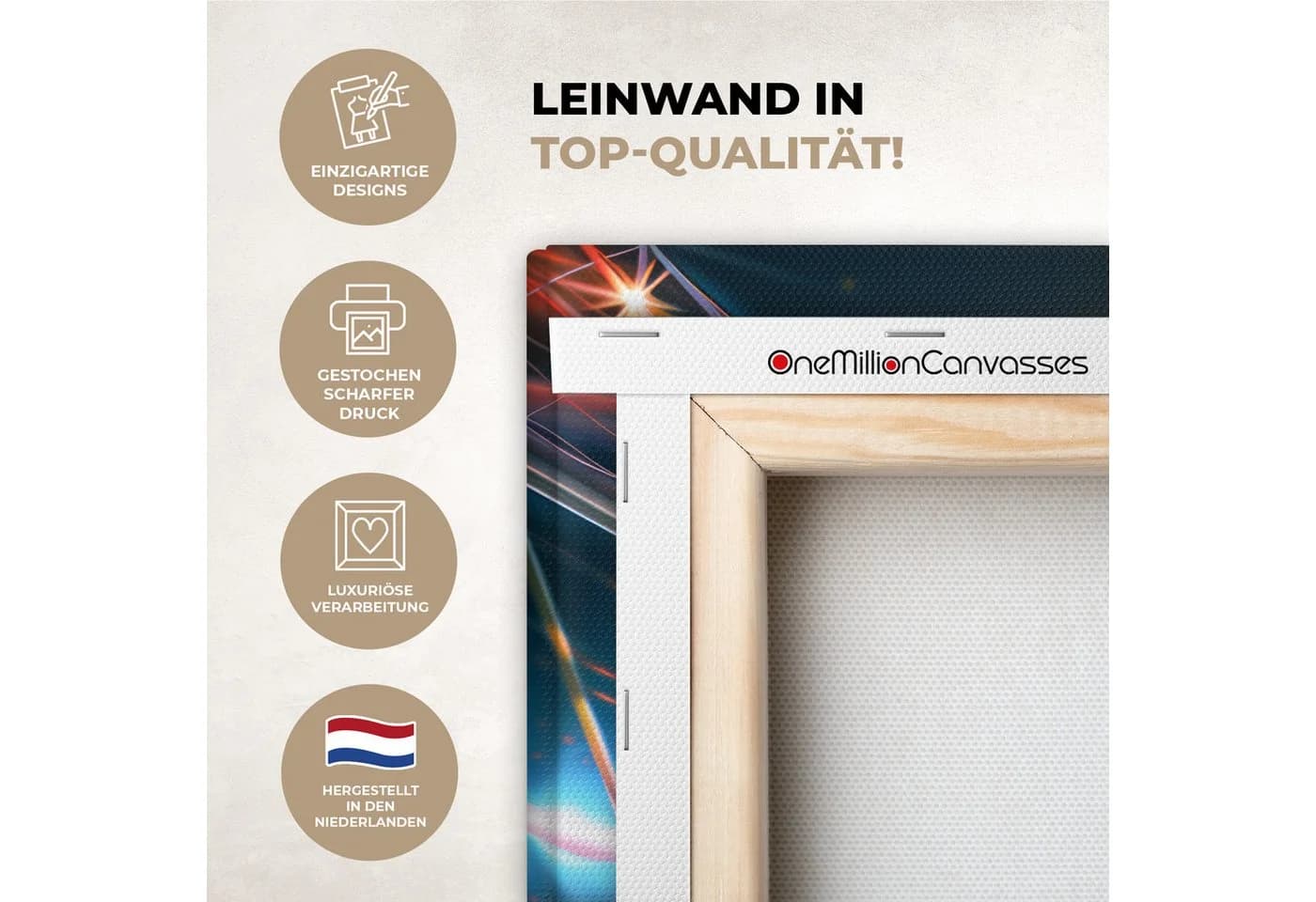 OneMillionCanvasses® Leinwandbild Fußball-Tor Motiv Bunt - Bild 3