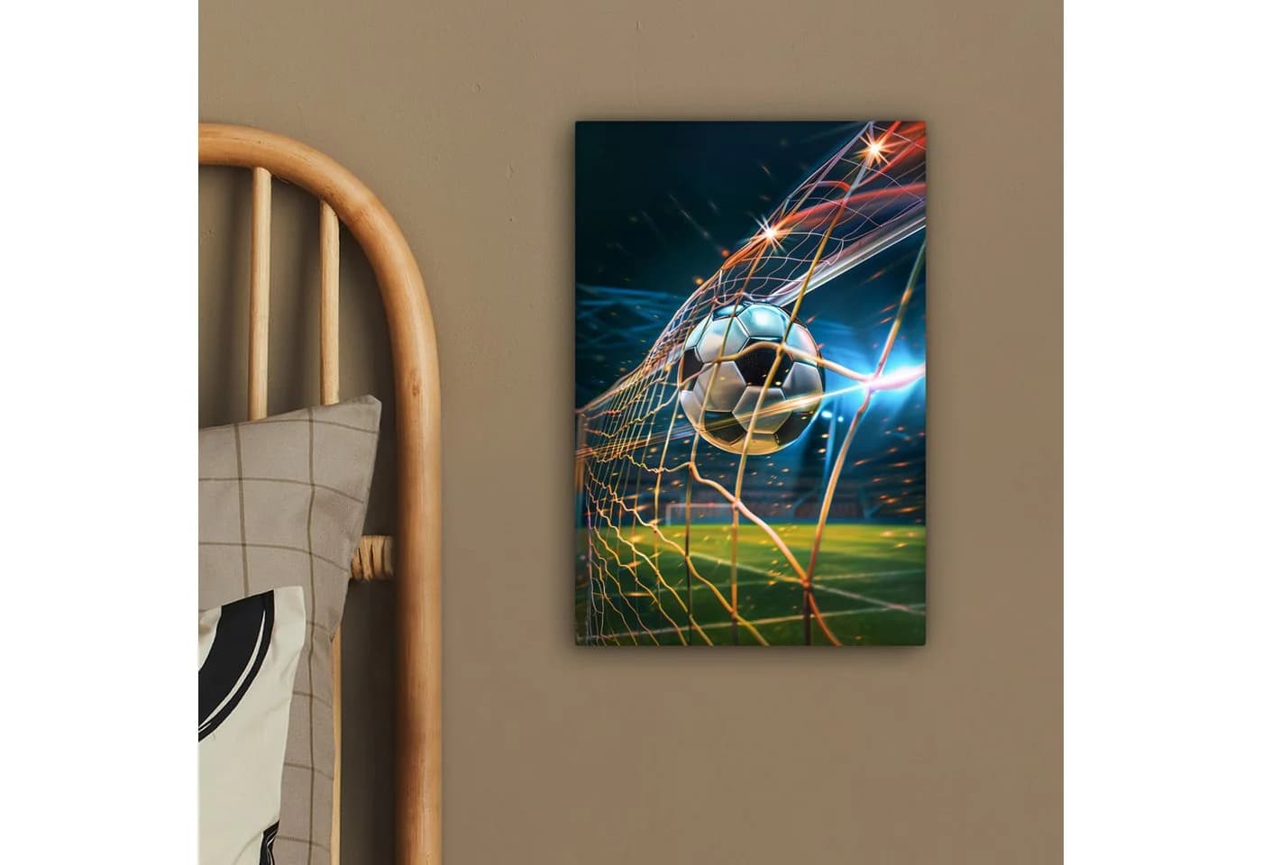 OneMillionCanvasses® Leinwandbild Fußball-Tor Motiv Bunt - Bild 4