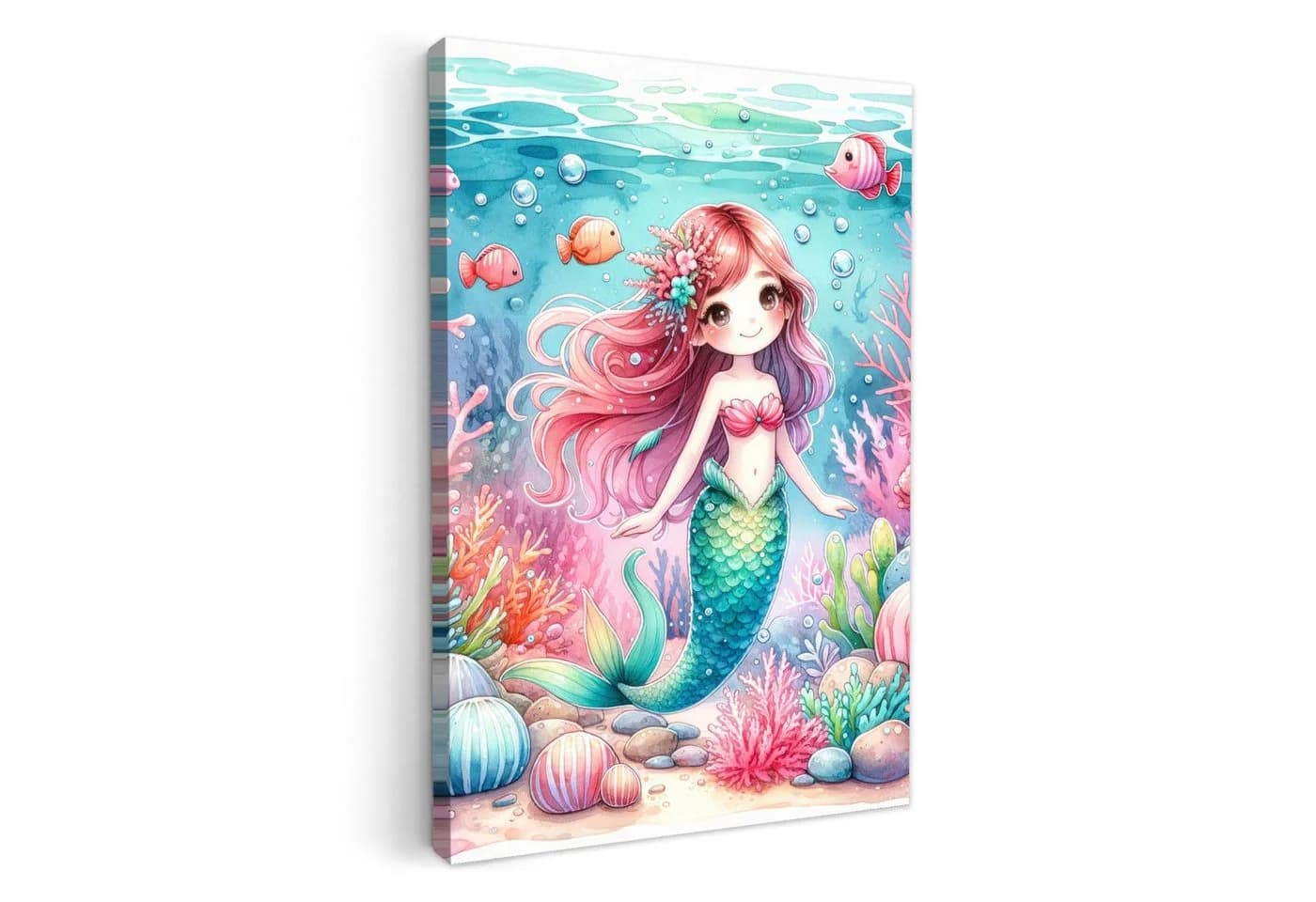 OneMillionCanvasses® Leinwandbild Meerjungfrau Bunt Unterwasser - Bild 2