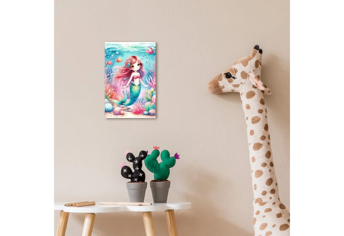 OneMillionCanvasses® Leinwandbild Meerjungfrau Bunt Unterwasser - Bild 4