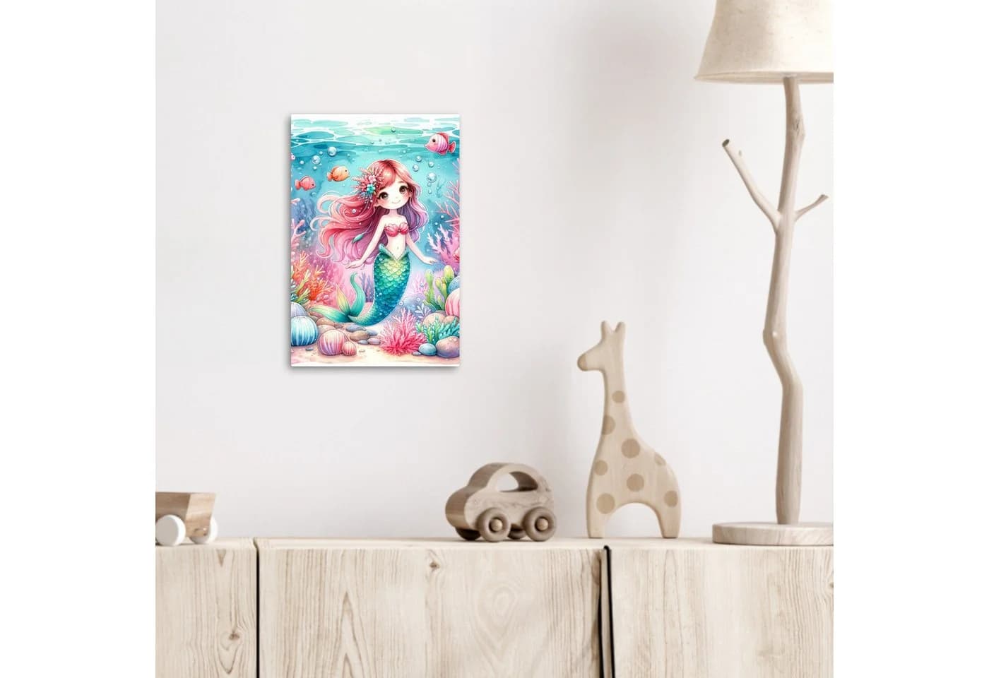 OneMillionCanvasses® Leinwandbild Meerjungfrau Bunt Unterwasser - Bild 5