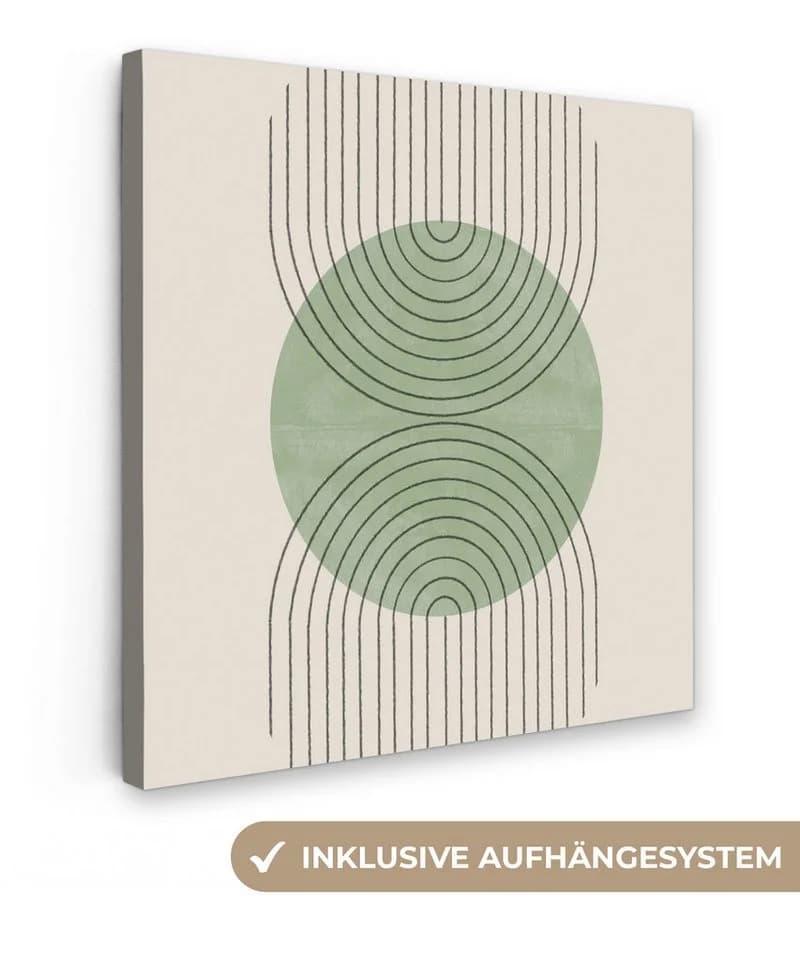 OneMillionCanvasses® Leinwandbild Abstrakt Grün Boho - Bild 2