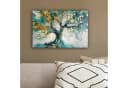 OneMillionCanvasses® Leinwandbild Baum Türkis Gold Modern Bild 4