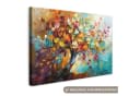 OneMillionCanvasses® Leinwandbild Baum Abstrakt Farbenfroh Blumen Fotodruck Bild 2