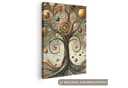 OneMillionCanvasses® Leinwandbild Lebensbaum Abstrakt Modern Beige Gold Blau Bild 2