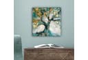 OneMillionCanvasses® Leinwandbild Baum Türkis Gold Modern Bild 5