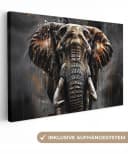 OneMillionCanvasses® Leinwandbild Elefant Aquarell Wanddekoration Bild 2