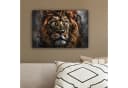 OneMillionCanvasses® Leinwandbild Löwe Schwarz Bild 4