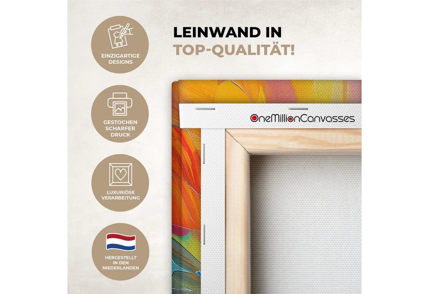 OneMillionCanvasses® Leinwandbild Abstrakt Modern Bunt - Bild 3
