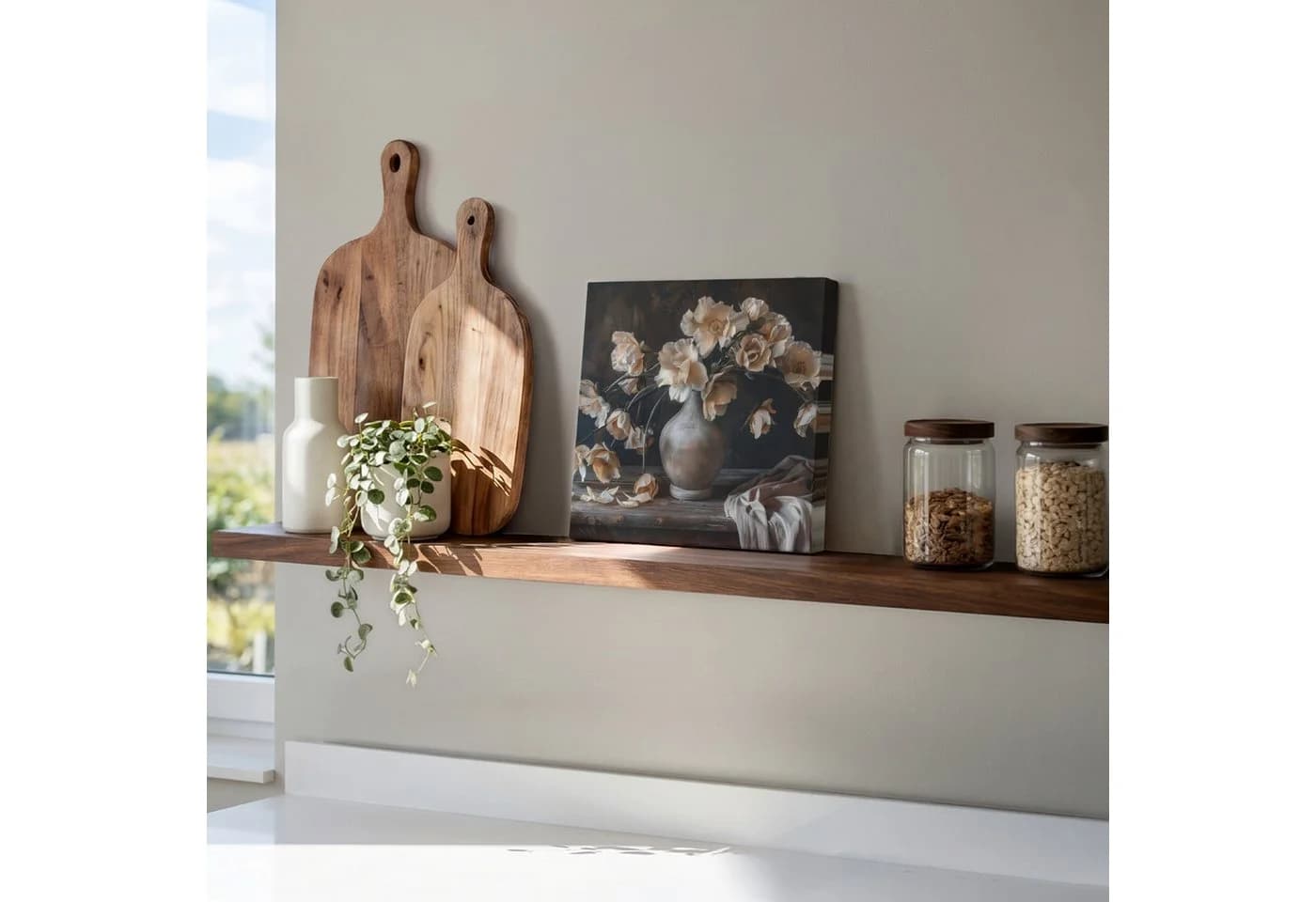 OneMillionCanvasses® Leinwandbild Blumen - Vase - Kunst - Stilleben, Fotodruck 20x20 cm - Bild 5