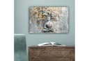 OneMillionCanvasses® Leinwandbild Buddha - Blumen - Baum - Gold - Modern Bild 5