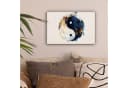 OneMillionCanvasses® Leinwandbild Yin Yang Abstrakt Schwarz Weiß Gold Fotodruck Bild 1