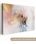 OneMillionCanvasses® Leinwandbild Abstrakt Pastellfarben Gold Modern Bild 2
