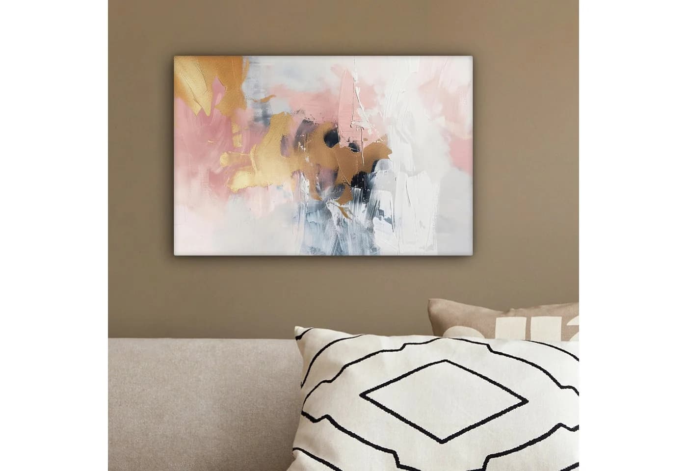 OneMillionCanvasses® Leinwandbild Abstrakt Pastellfarben Gold Modern - Bild 4