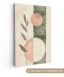 OneMillionCanvasses® Leinwandbild Geometrisch Rosa Grün Natur Bild 2