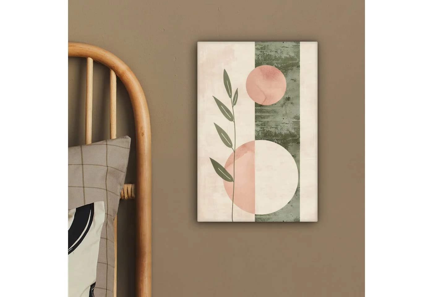 OneMillionCanvasses® Leinwandbild Geometrisch Rosa Grün Natur - Bild 4