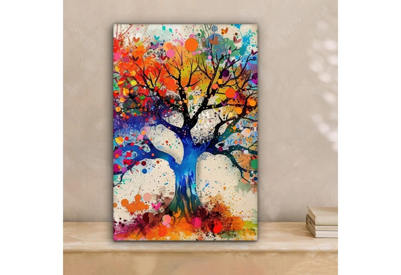 OneMillionCanvasses® Leinwandbild Baum des Lebens Bunt