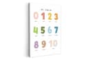 OneMillionCanvasses® Leinwandbild Pädagogisch Zählen 1-10 Weiß Bunt Bild 2