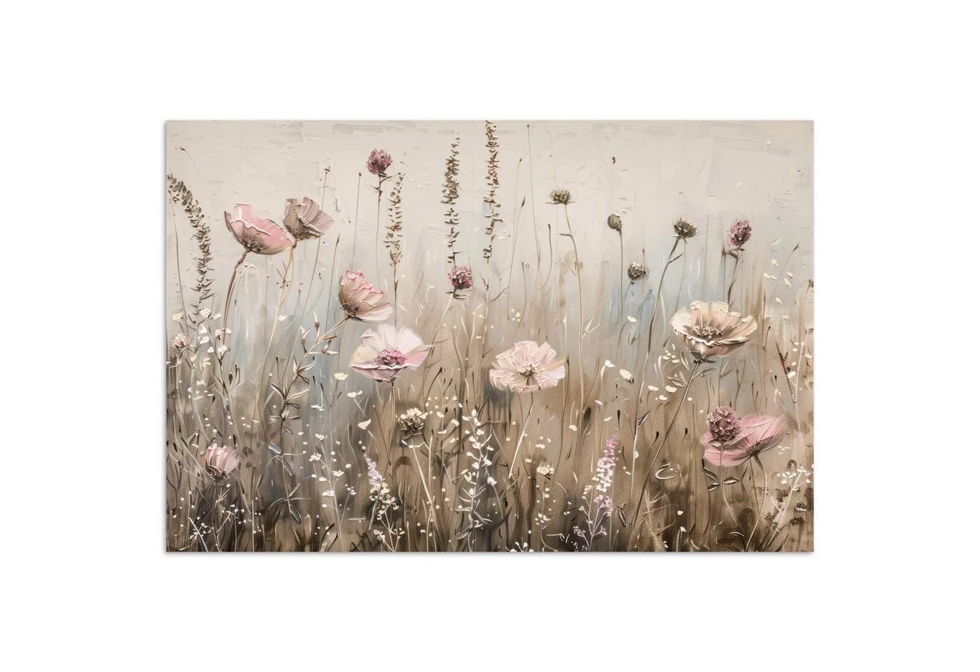 MuchoWow Poster Blumen Rosa Modern Beige Wandbild - Bild 2