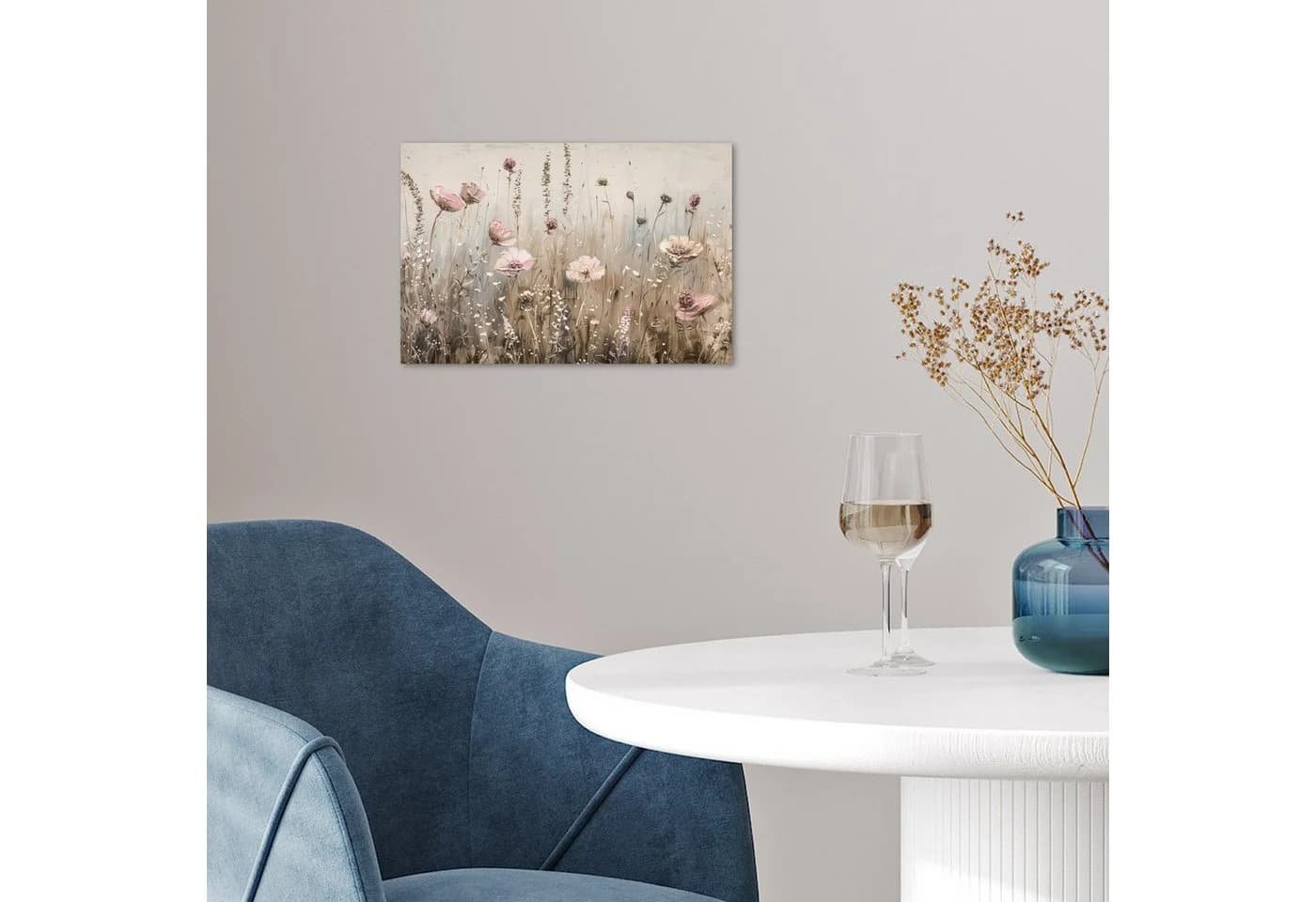 MuchoWow Poster Blumen Rosa Modern Beige Wandbild - Bild 5
