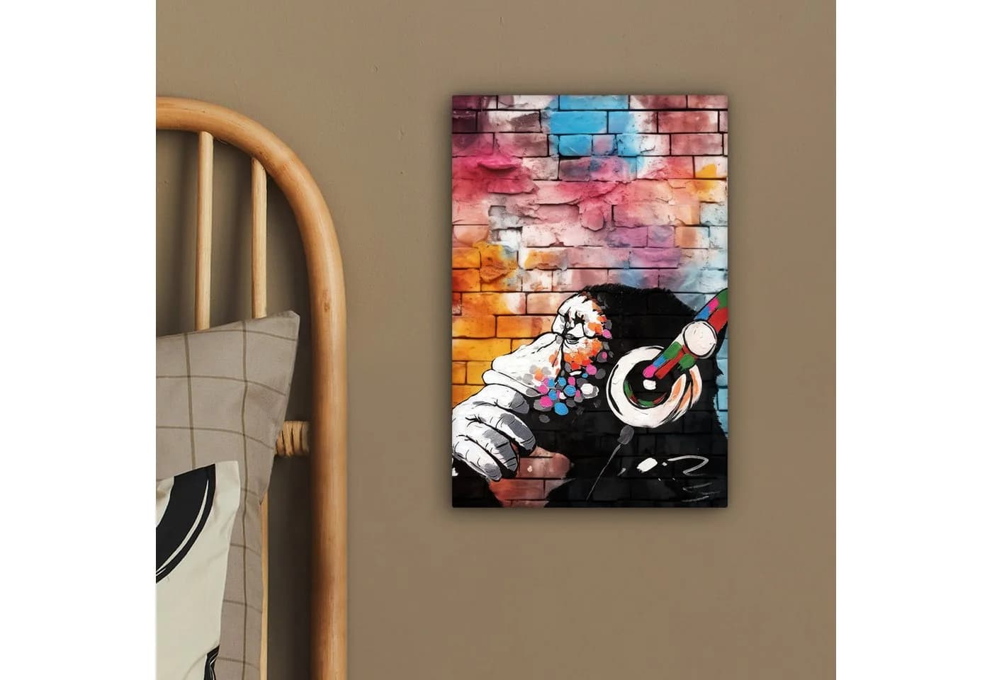 OneMillionCanvasses Leinwandbild Graffiti Affe Bunt - Bild 4