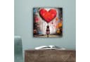 OneMillionCanvasses® Leinwandbild Mädchen Graffiti Herz Rot 20x20 cm Bild 5