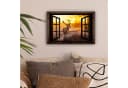 OneMillionCanvasses® Leinwandbild Hirsch Herbstwald 30x20 cm Bild 1