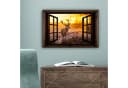 OneMillionCanvasses® Leinwandbild Hirsch Herbstwald 30x20 cm Bild 5