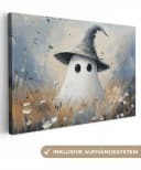 OneMillionCanvasses® Leinwandbild Halloween Geist Grau Abstrakt 30x20 cm Bild 2