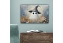 OneMillionCanvasses® Leinwandbild Halloween Geist Grau Abstrakt 30x20 cm Bild 5